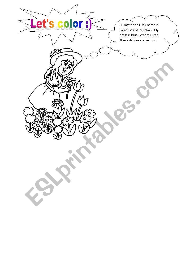 Let´s color:) worksheet