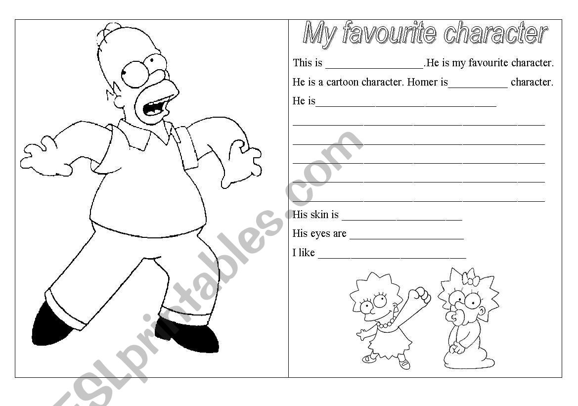 Character description worksheet