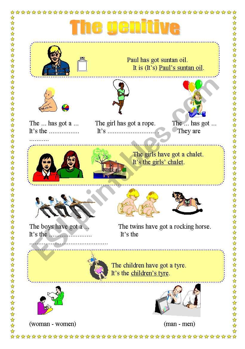 The genitive worksheet