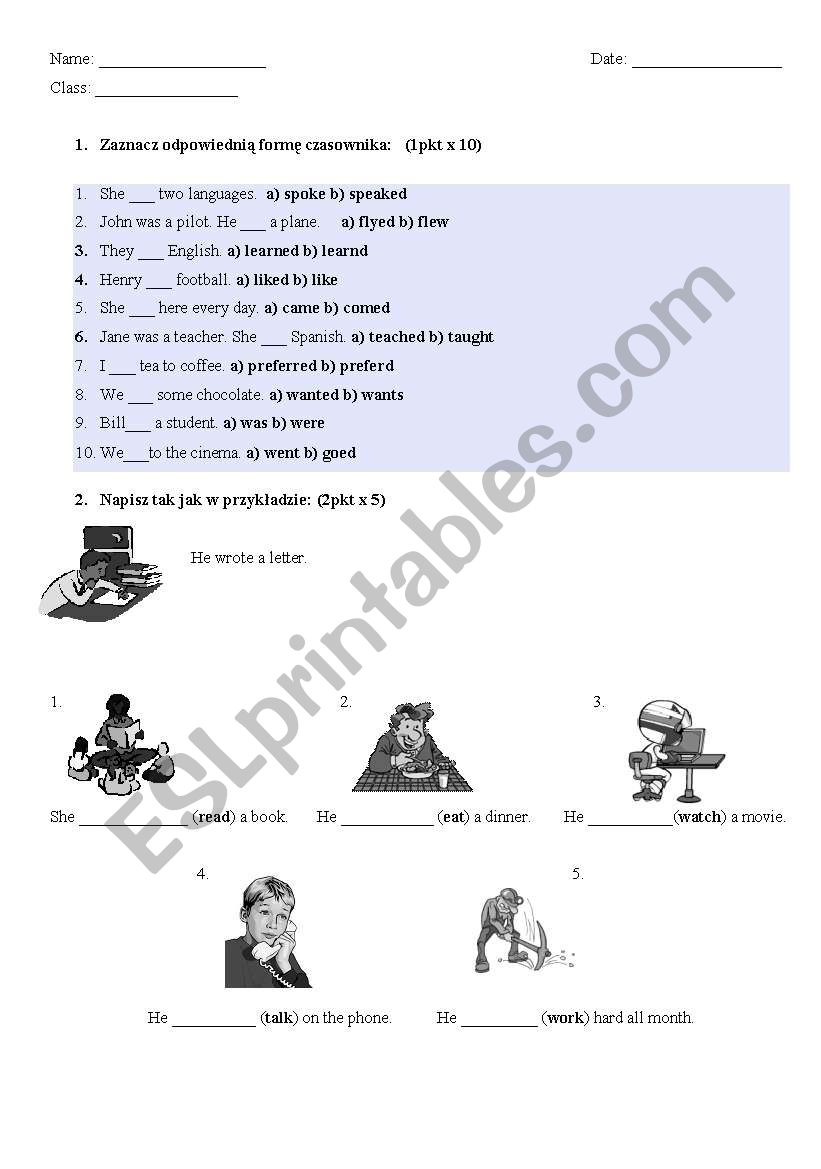 test from unit 1 worksheet