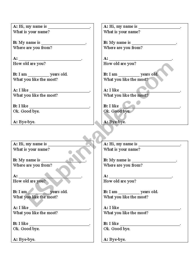 Interview  worksheet