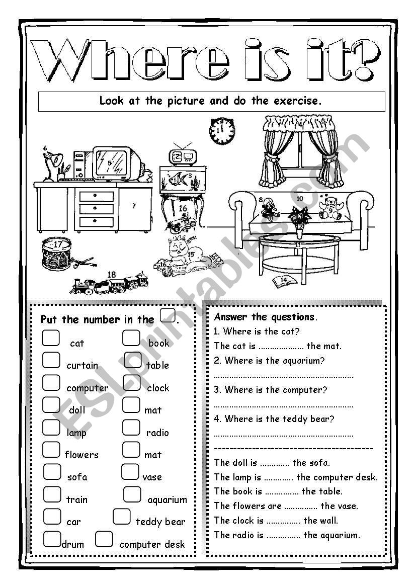 Where is it? worksheet