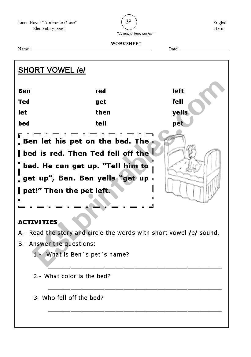 phonics worksheet