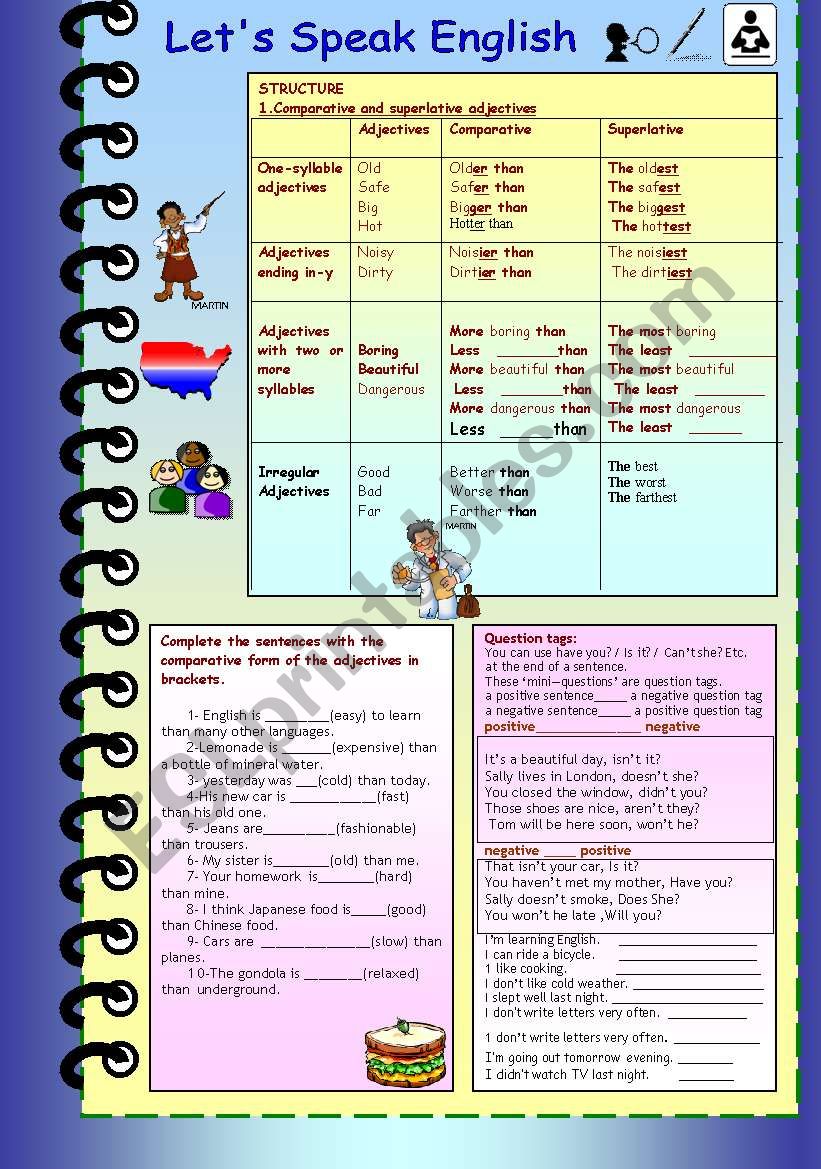 LetÂ´s Speak English  worksheet
