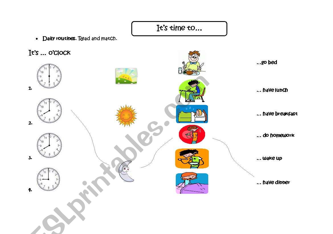 Daily Routines worksheet