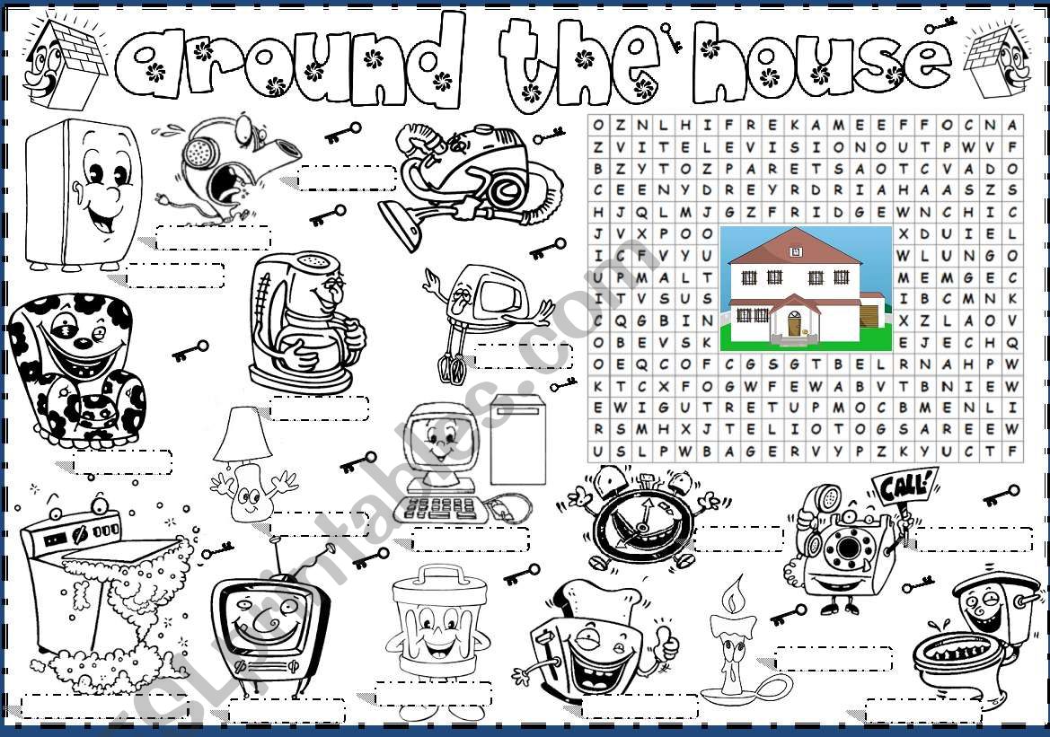 around the house worksheet