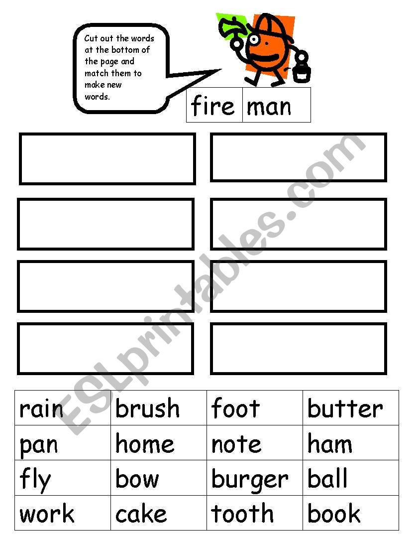 Compound words worksheet