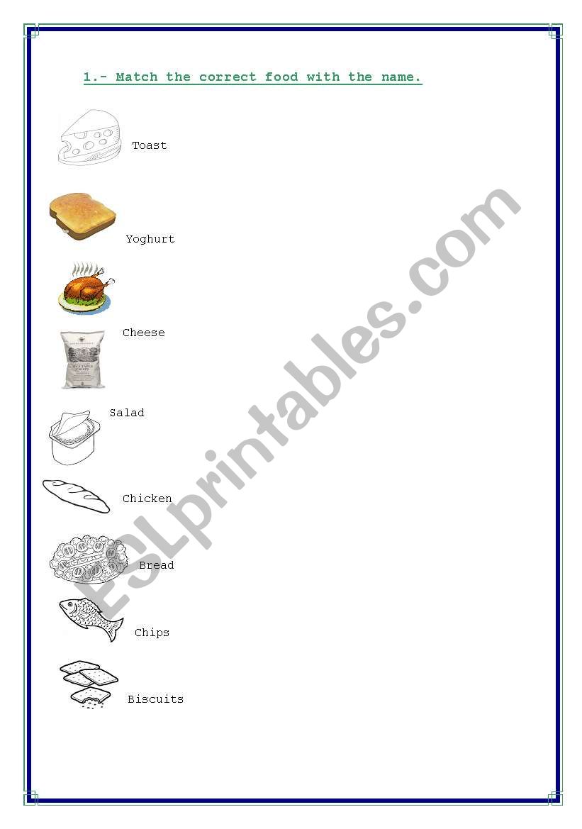 match the pictures with the correct word