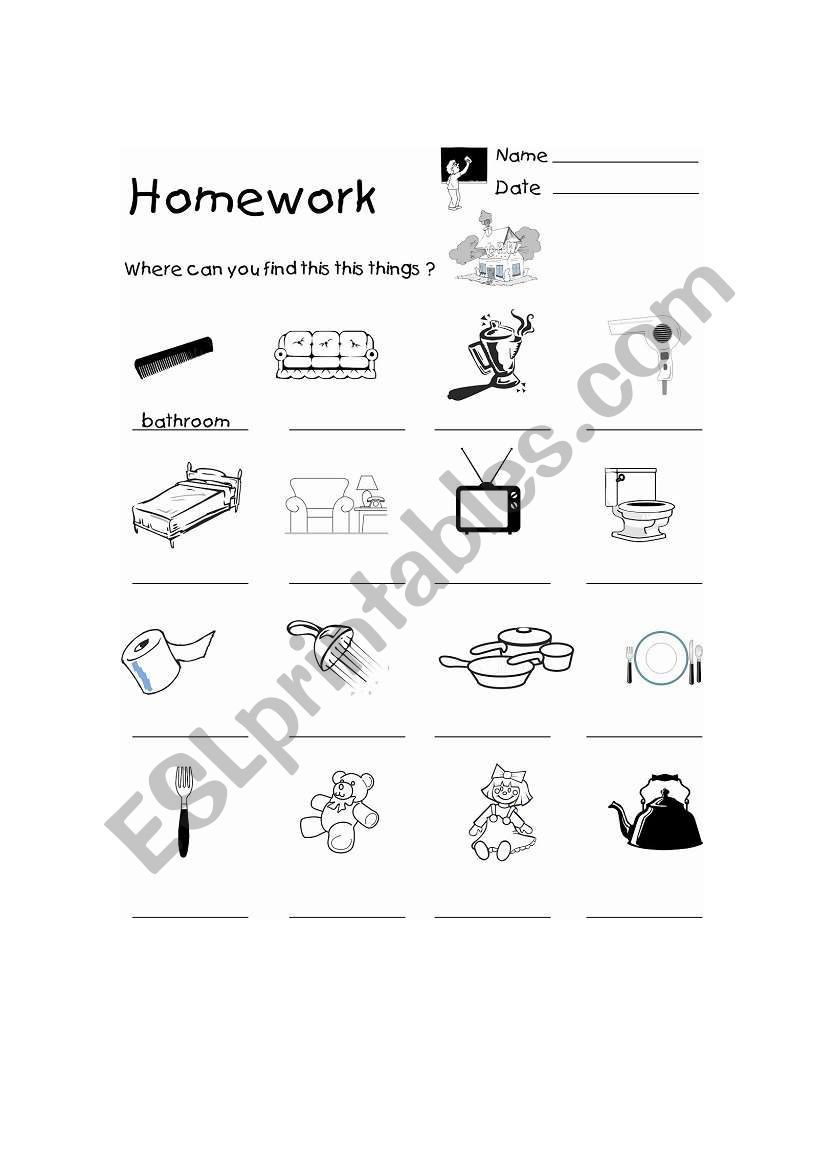 At home worksheet