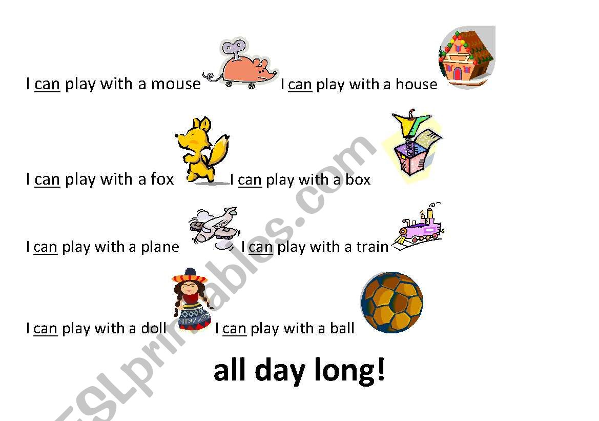 Toys- rhymes worksheet