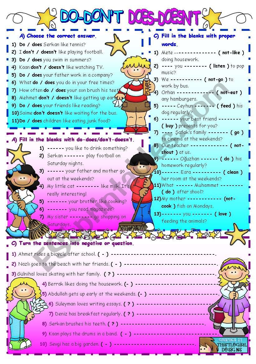 DO-DONÂ´T/DOES-DOESNÂ´T ( + B&W  )