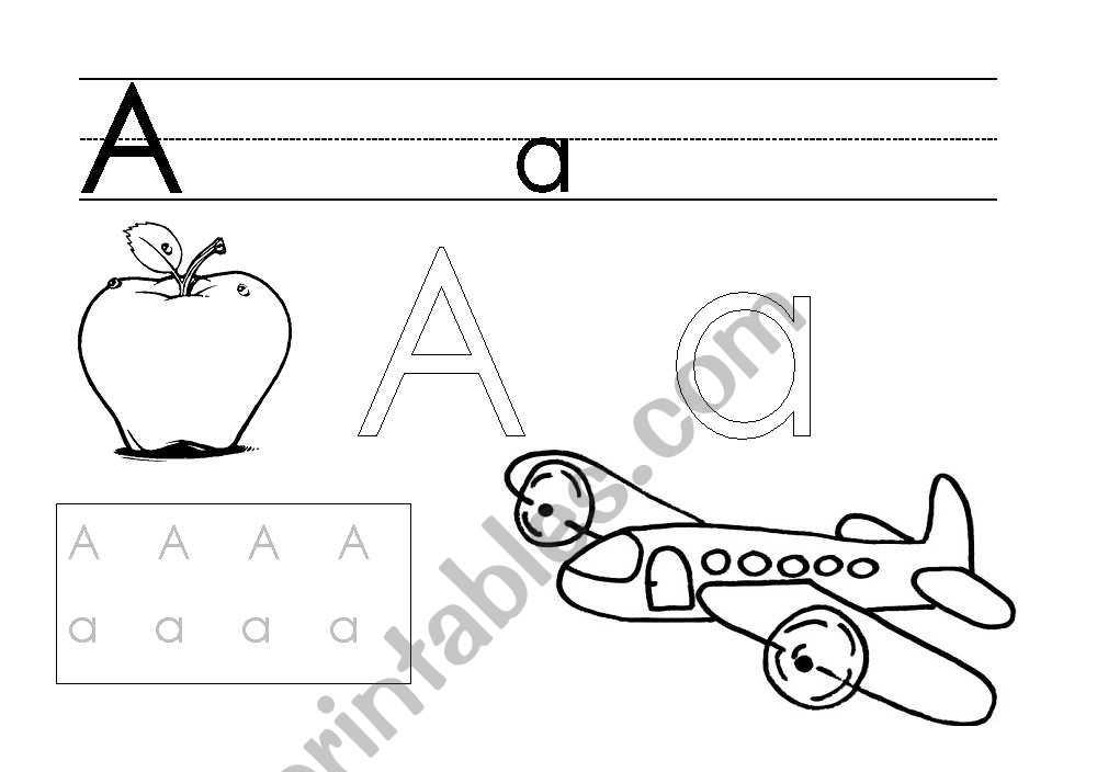 Letter A worksheet