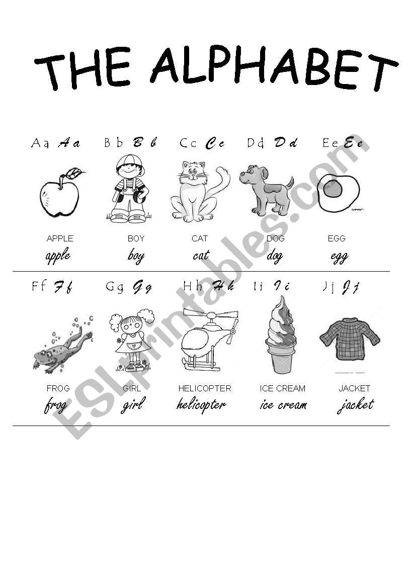 My first alphabet worksheet