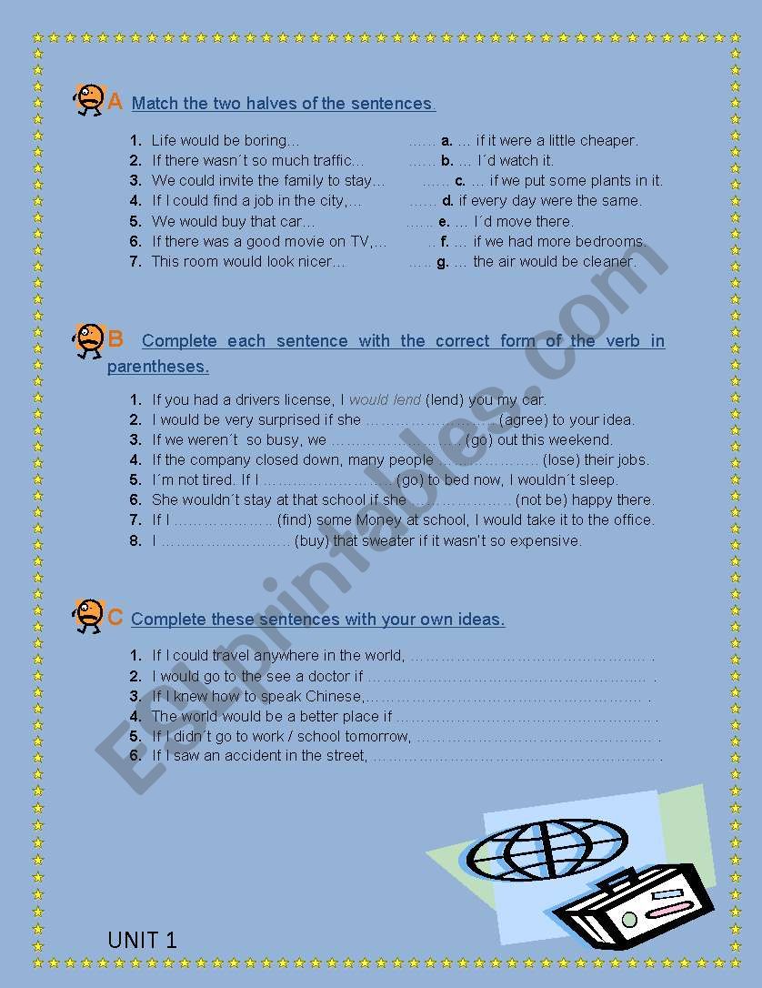 second conditional worksheet