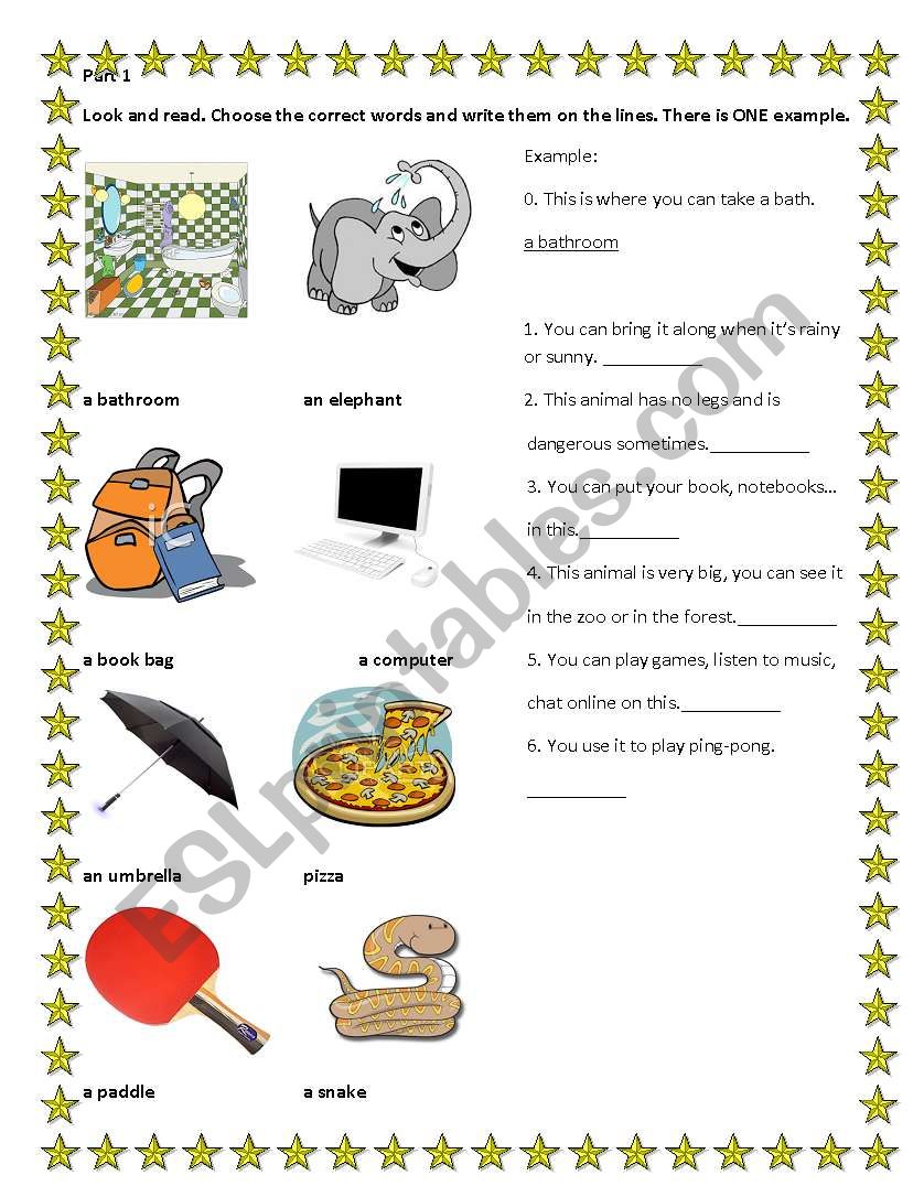 Test - English for kids part 1
