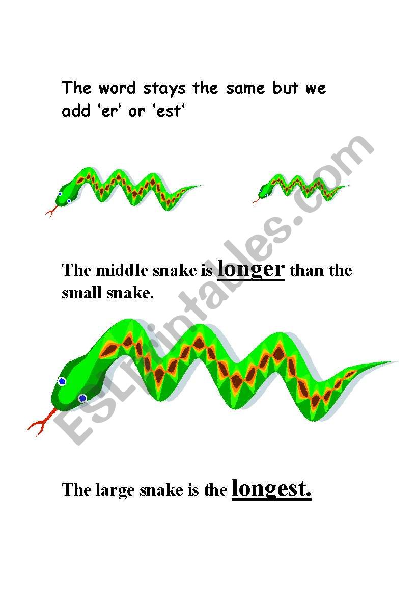 comparitive adjective worksheet