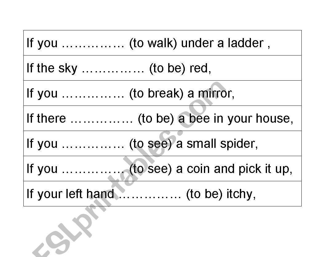 superstition snippets worksheet