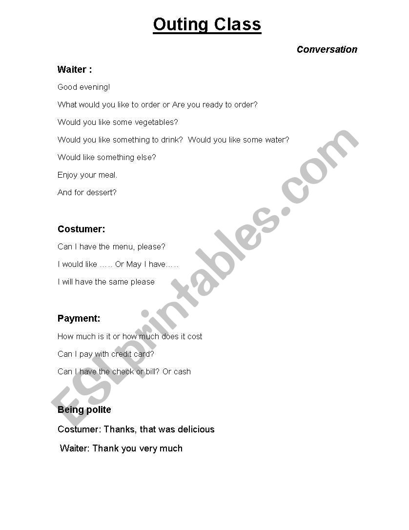 Vocabulary, conversation.... worksheet