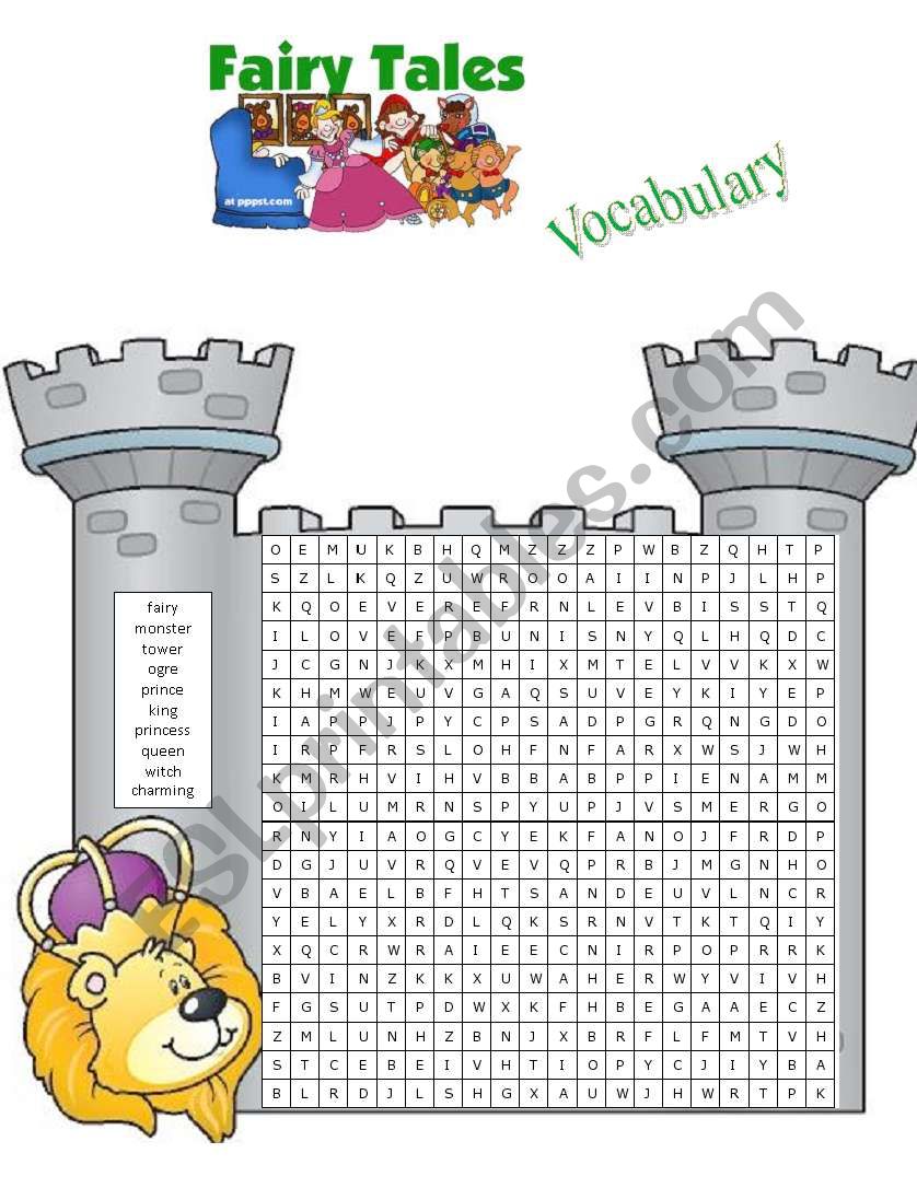 Fairy tales vocabulary with answer key