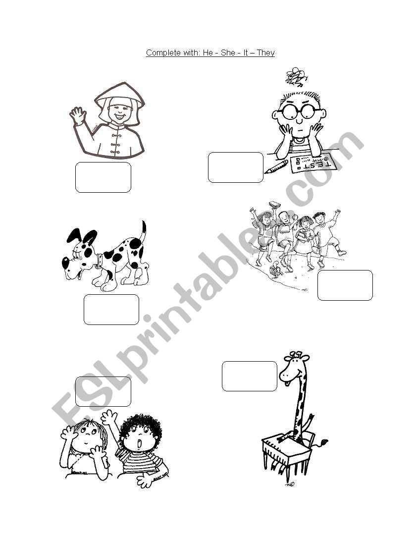 Pronouns worksheet