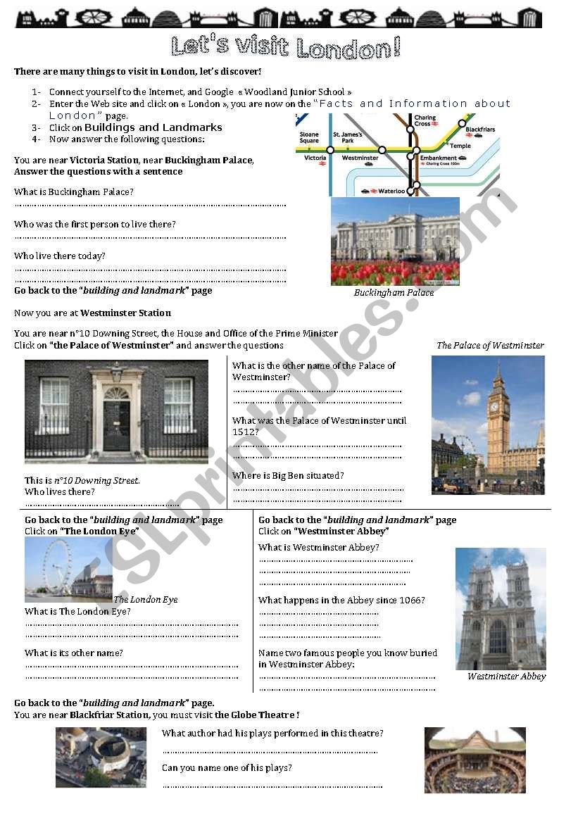 London Webquest  worksheet