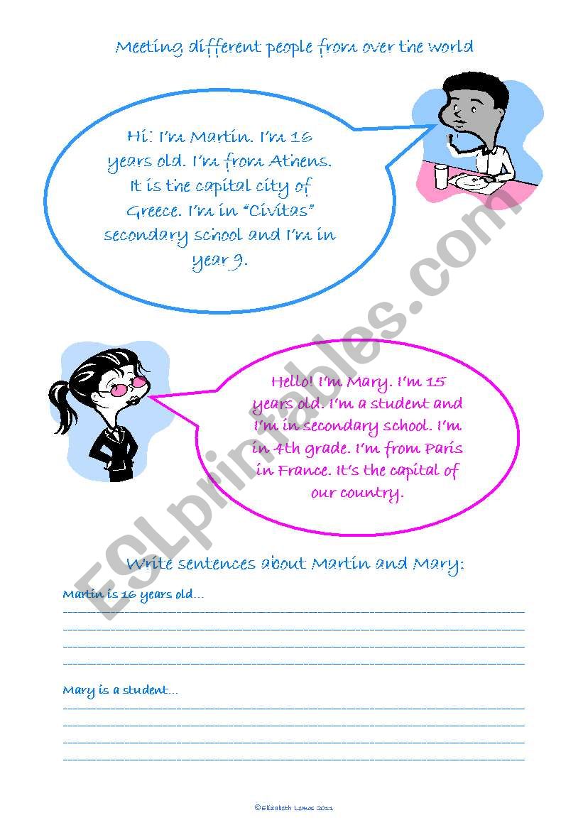 Meeting different people (1) worksheet