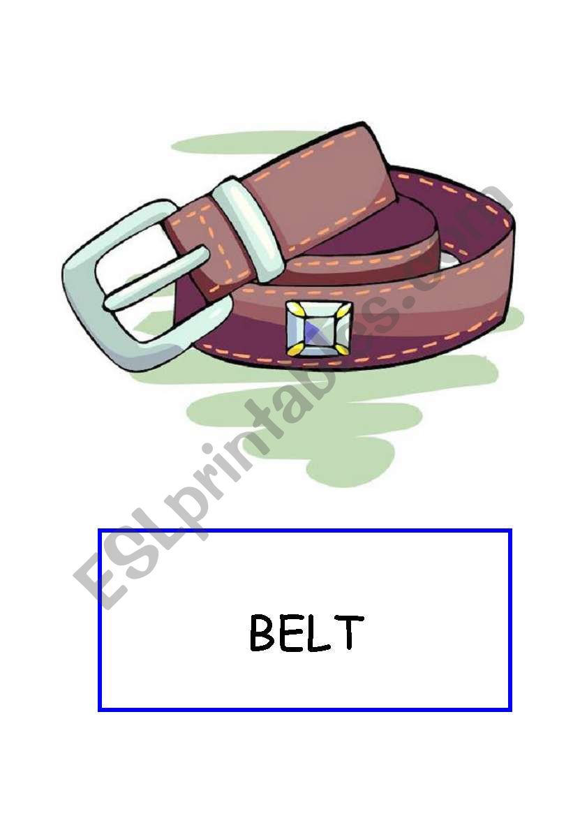 Clothes flashcards. part 1/5 worksheet