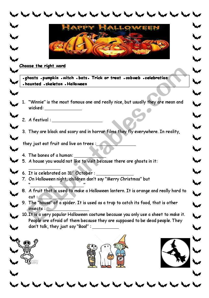 HAPPY HALLOWEEN worksheet