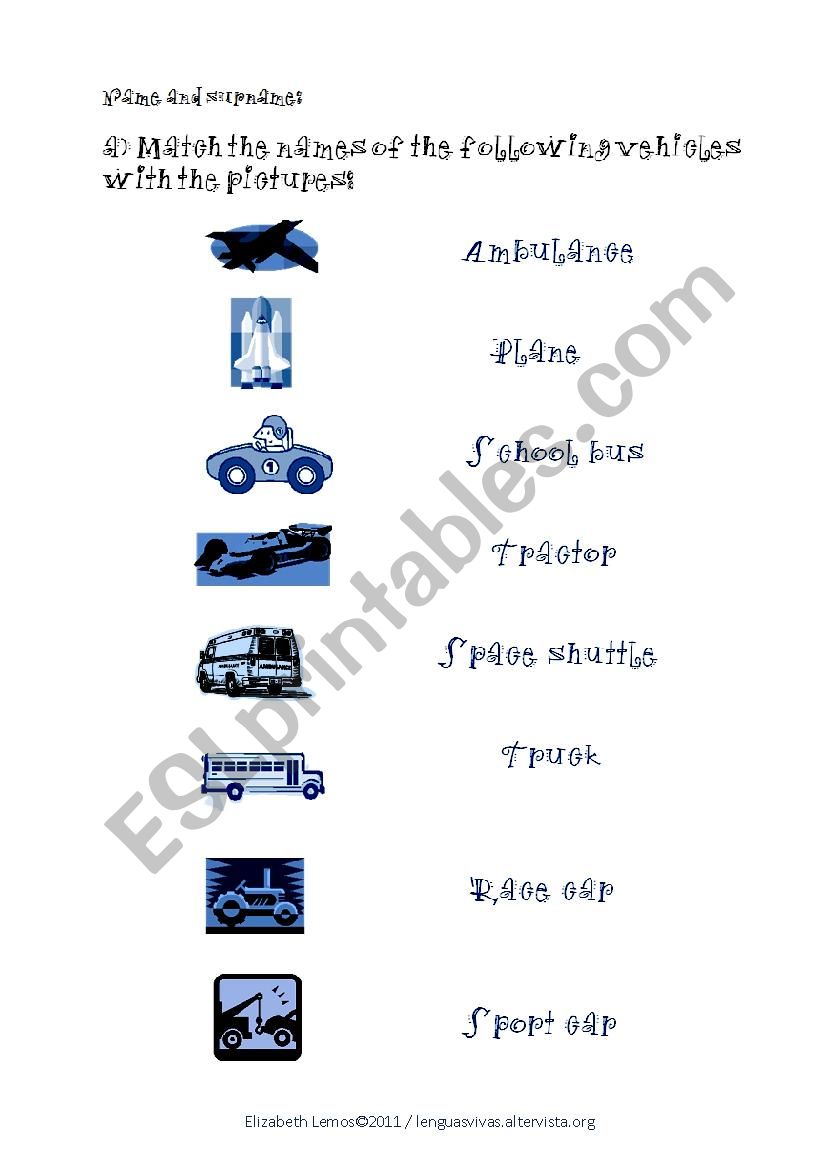 Means of transports and verb have got