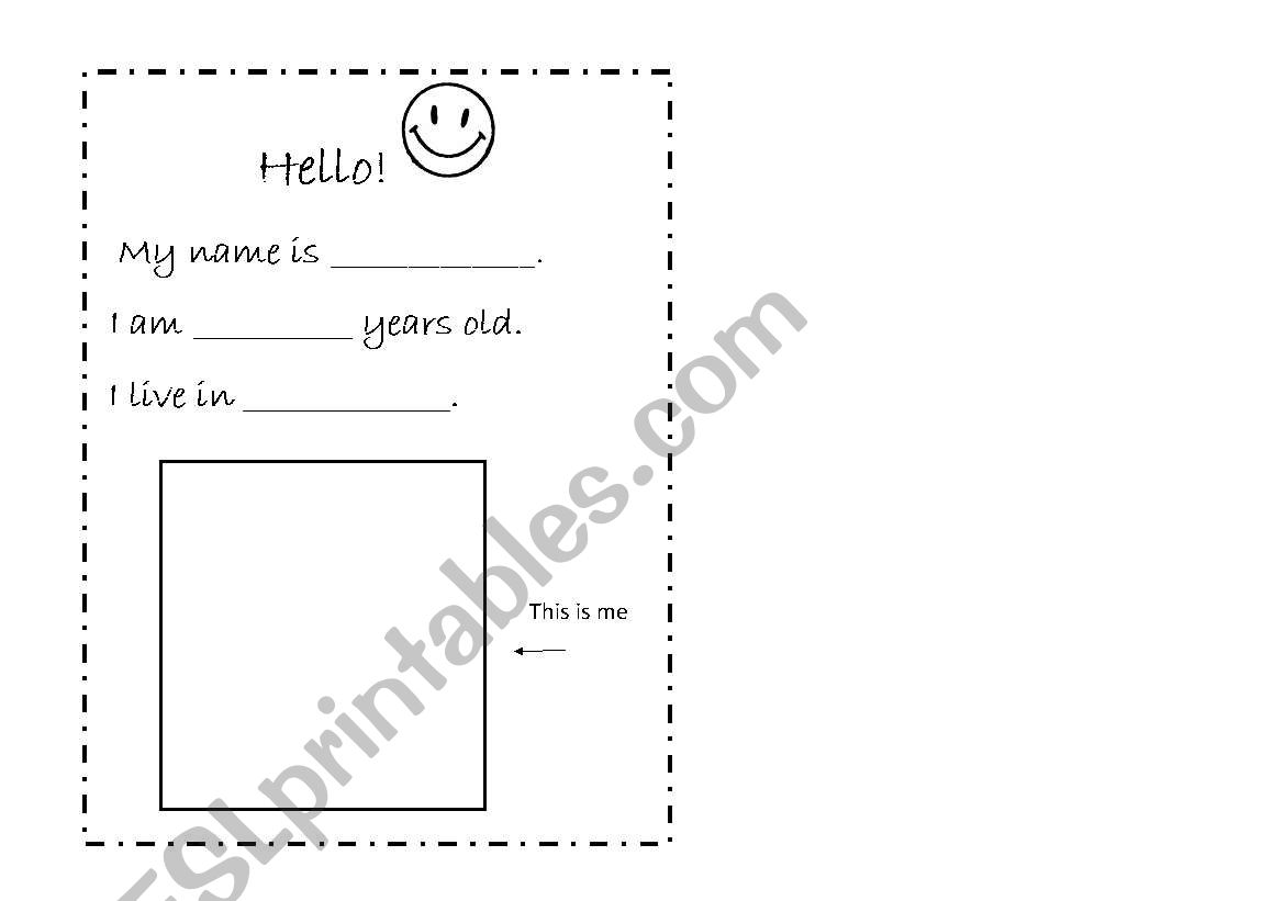 introducing myself worksheet