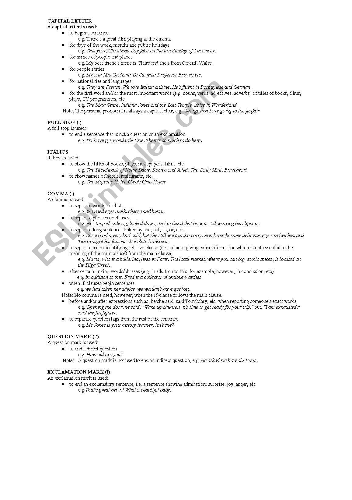 Pronunciation worksheet
