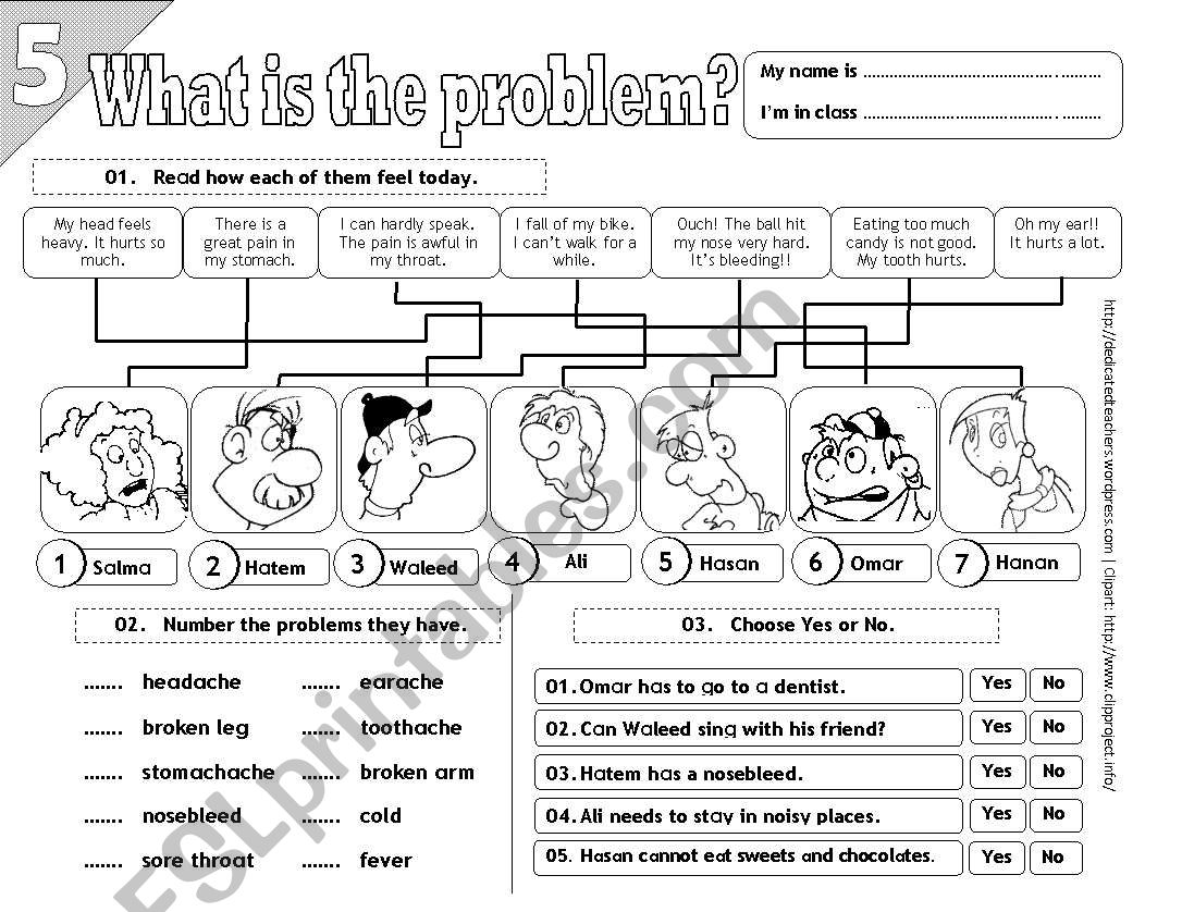 What is the problem? _ 05 worksheet