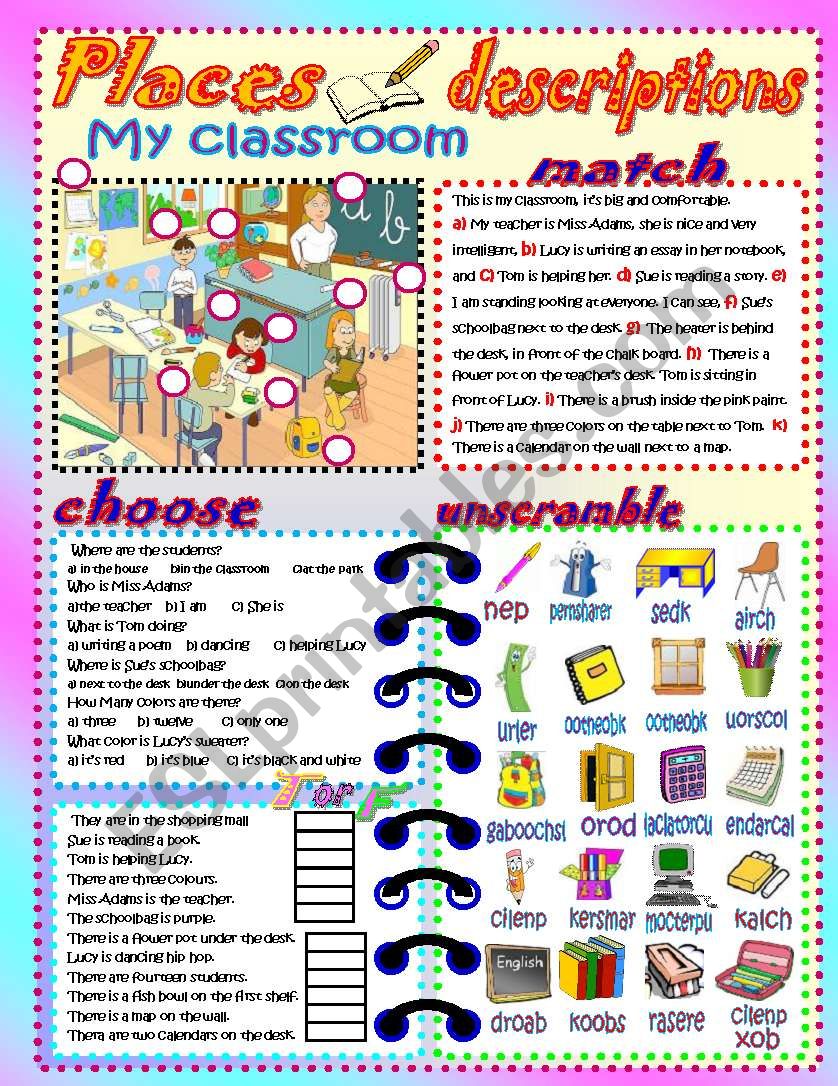 My classroom! worksheet