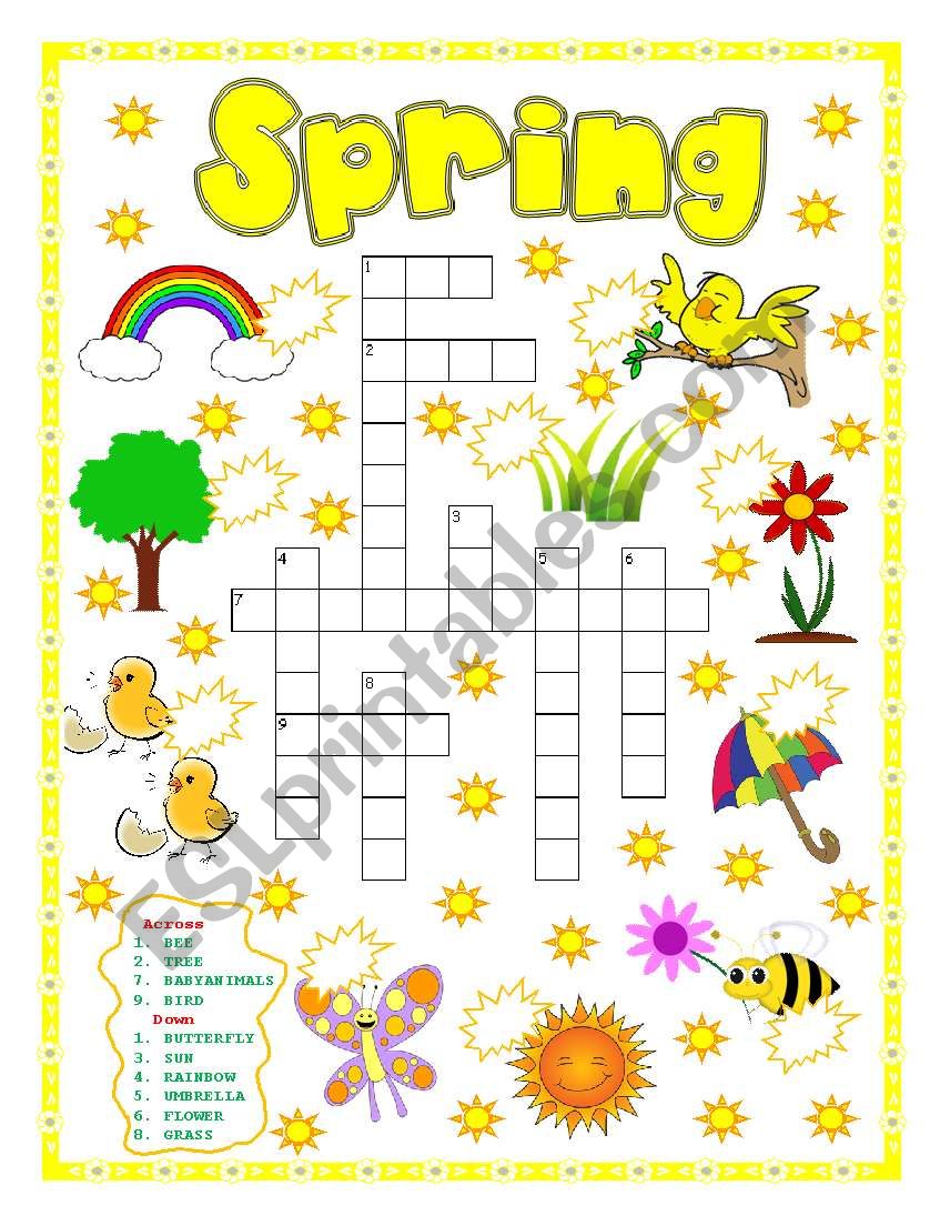 SPRING PUZZLE - NUMBER THE PICTURES