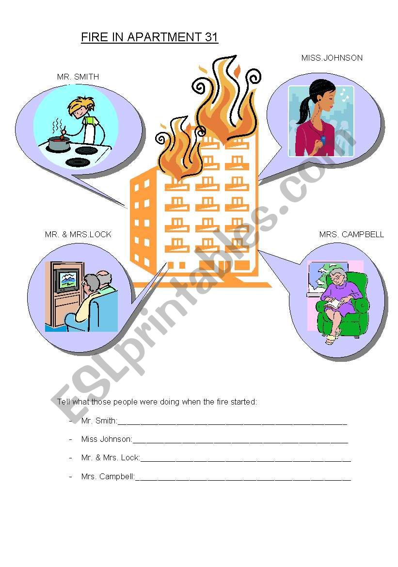 Past continuous worksheet