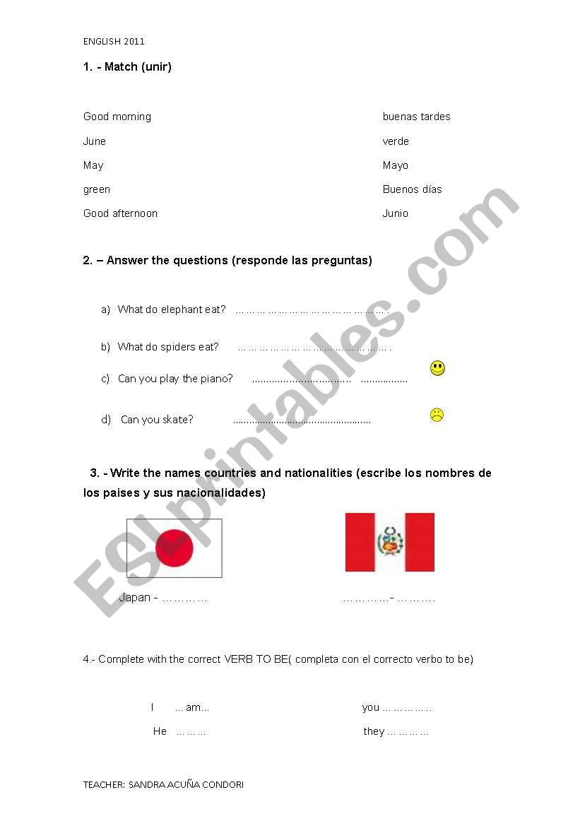 REVIEW FOR EXAM worksheet