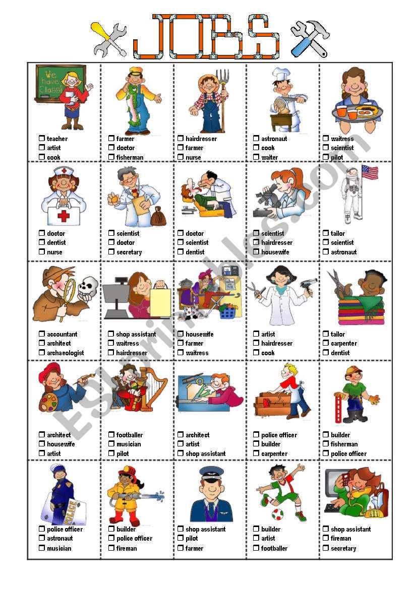 JOBS - Multiple choice test - 2 of 7