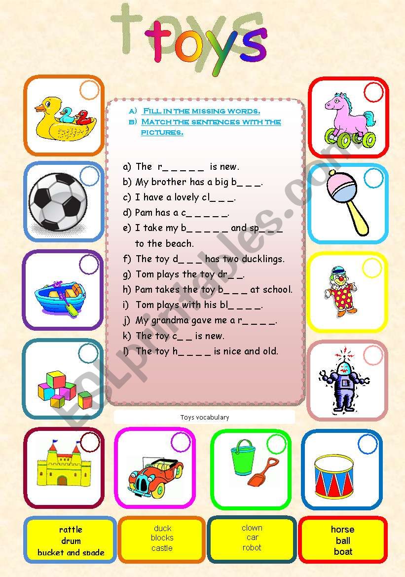 toys worksheet