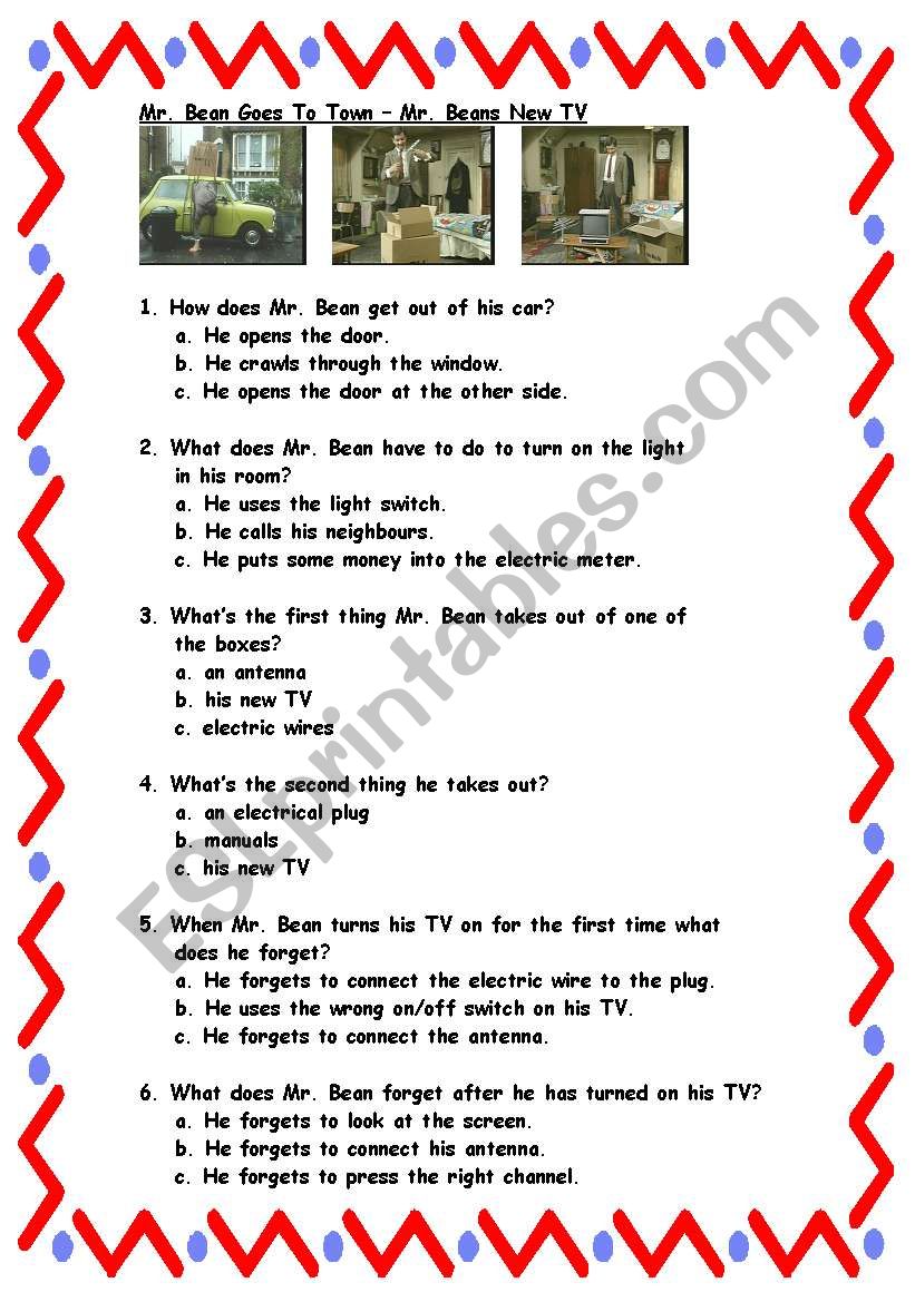 Mr. Bean Goes To Town - Mr. Beans New TV Multiple Choice