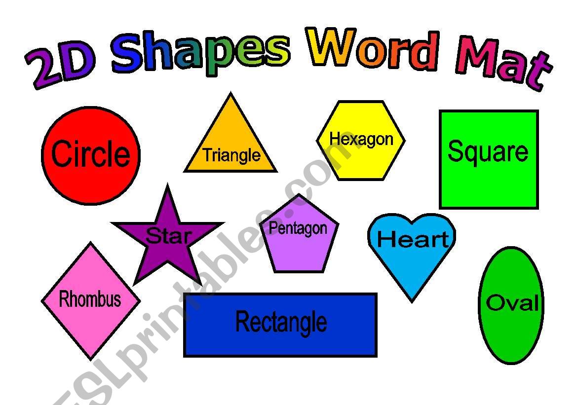 Shapes Mat worksheet