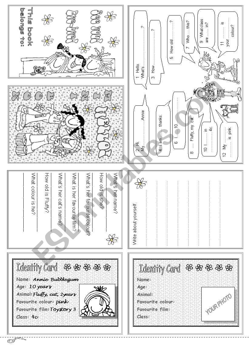 Mini Book (ID) worksheet