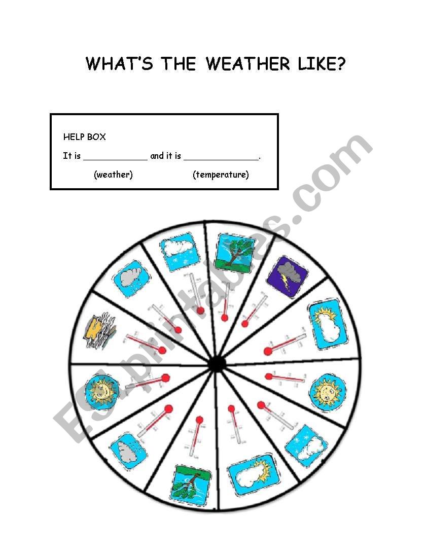 Weather Wheel worksheet