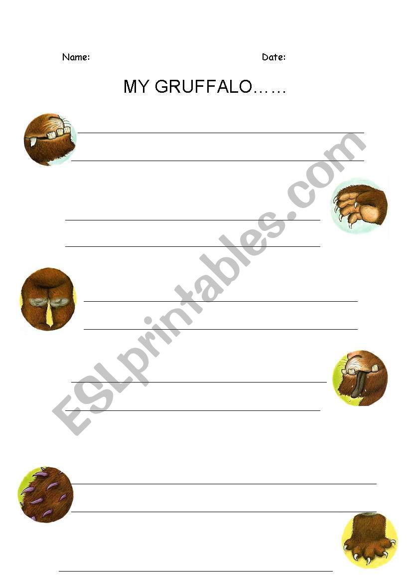 the gruffalo worksheet