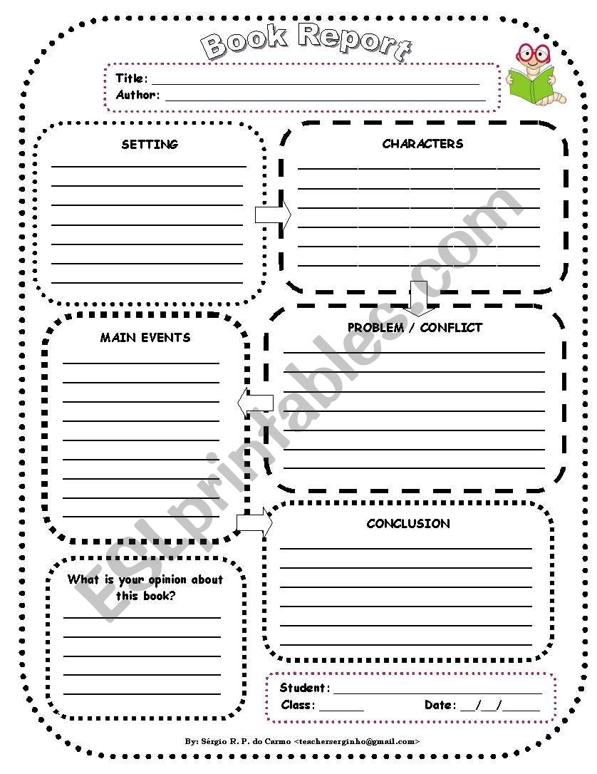 Book Report worksheet