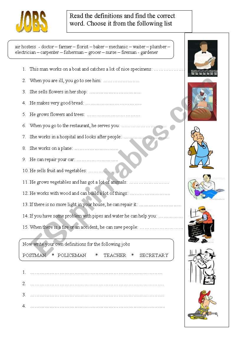 JOBS worksheet