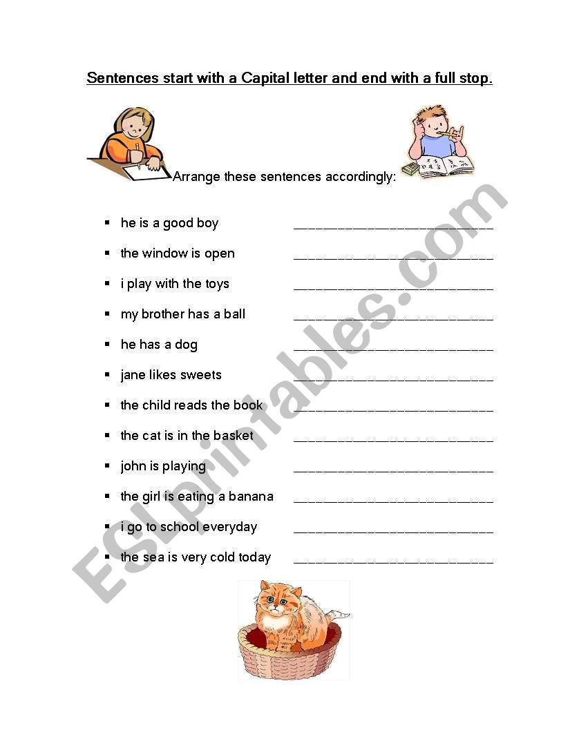 Punctuation worksheet