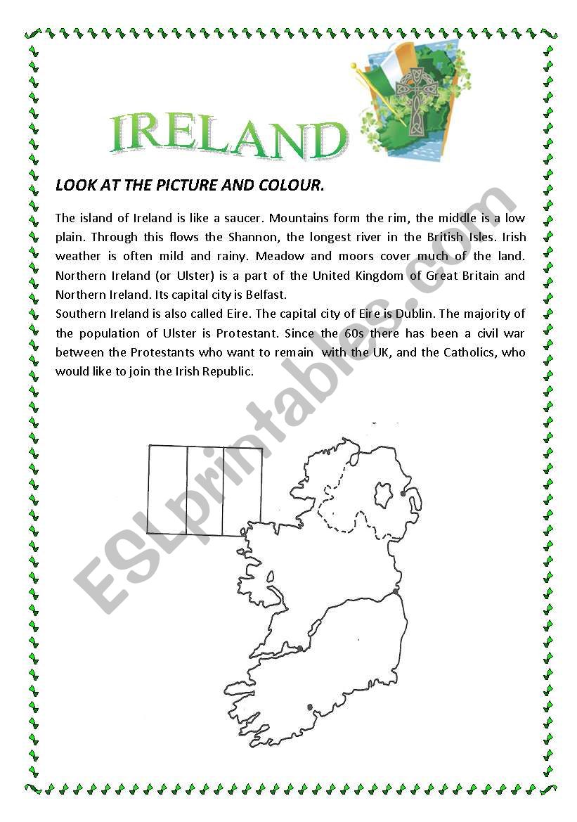 IRELAND worksheet