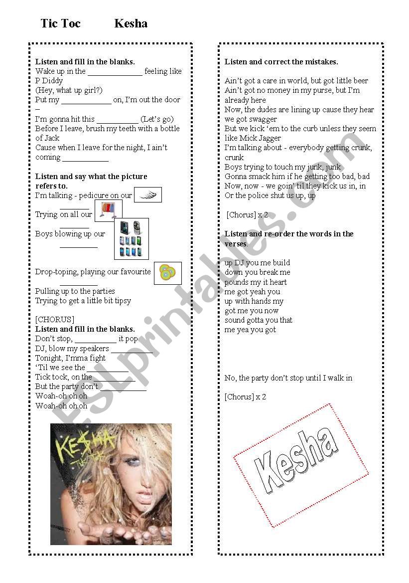 Ten Top Songs In 10 Esl Worksheet By Coyote Chus Ten Top Songs In 10 Esl Worksheet By Coyote Chus