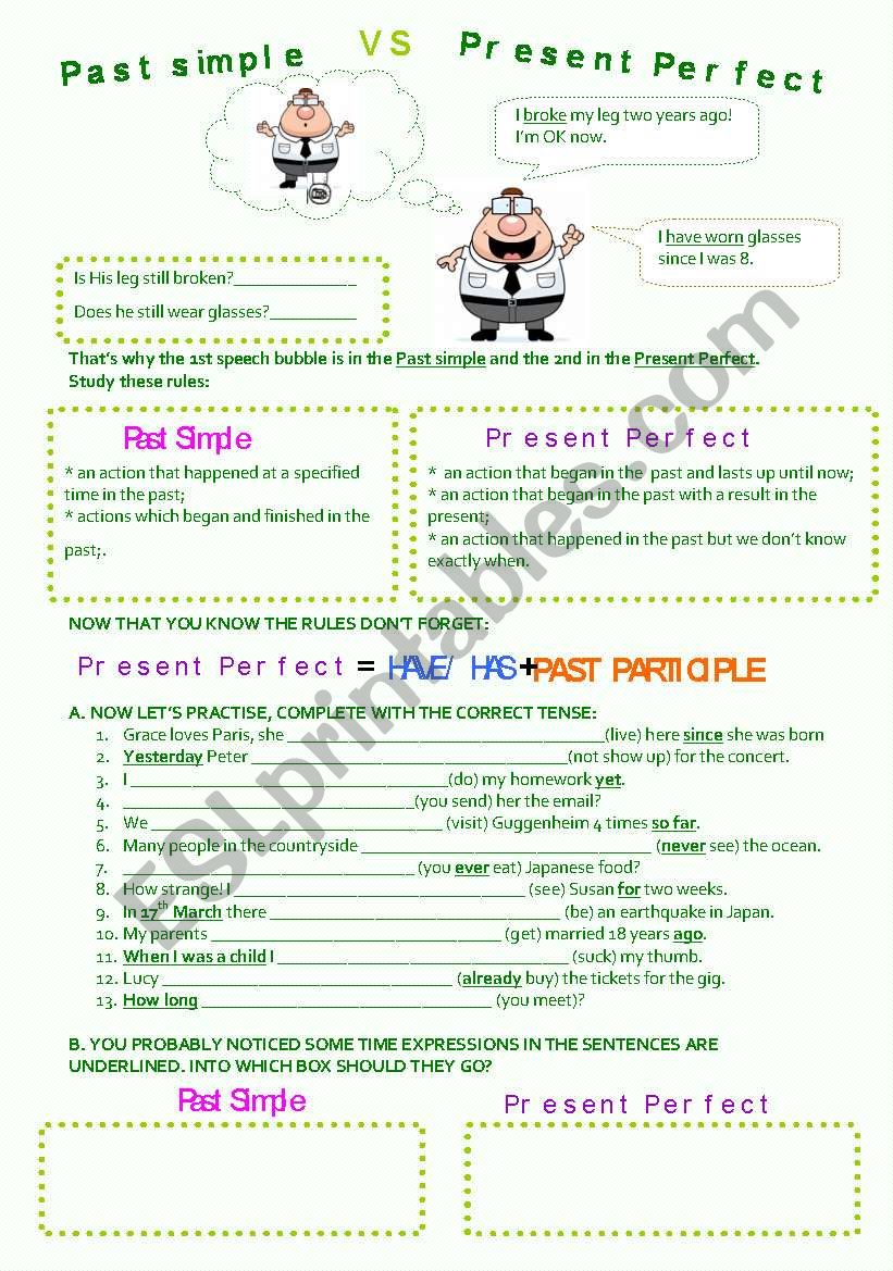 Past Simple & Present Perfect - Explanation & Exercises