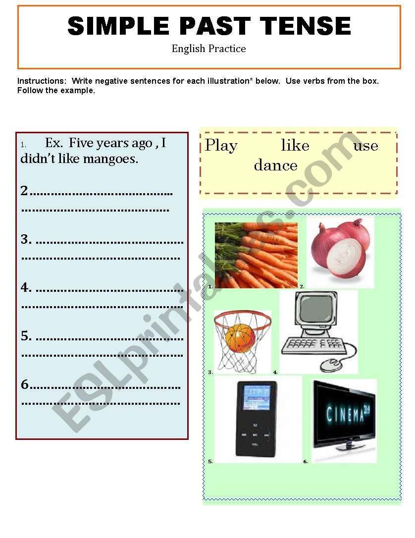 simple past worksheet